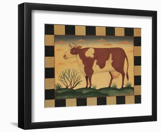 Farm Cow-Diane Pedersen-Framed Premium Giclee Print