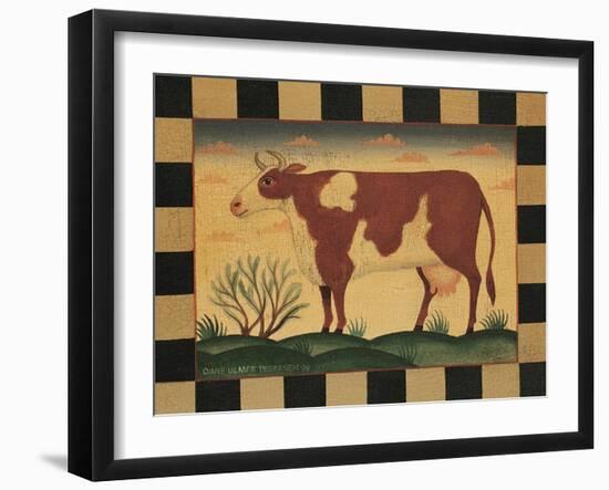 Farm Cow-Diane Pedersen-Framed Art Print