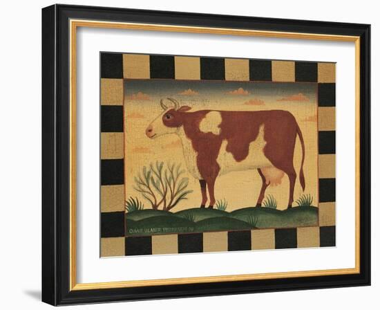 Farm Cow-Diane Pedersen-Framed Art Print