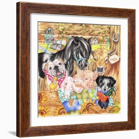 Farm Family-Karen Middleton-Framed Giclee Print