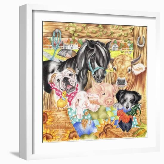 Farm Family-Karen Middleton-Framed Giclee Print