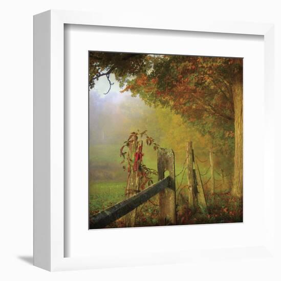 Farm Fence-Dawne Polis-Framed Art Print