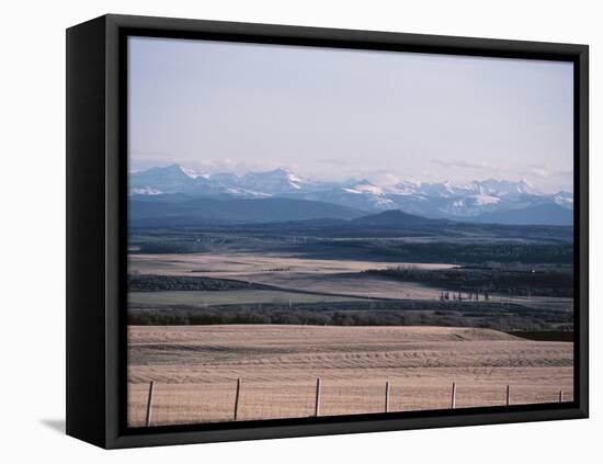 Farm Fields - Rockies, Foothills, Banff, Calgary-null-Framed Premier Image Canvas
