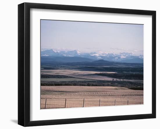 Farm Fields - Rockies, Foothills, Banff, Calgary-null-Framed Photographic Print