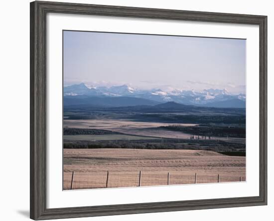 Farm Fields - Rockies, Foothills, Banff, Calgary-null-Framed Photographic Print