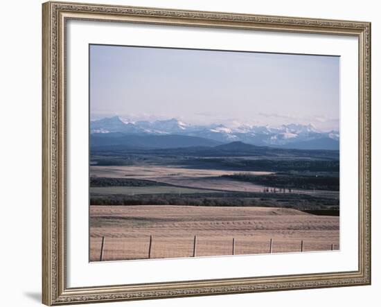 Farm Fields - Rockies, Foothills, Banff, Calgary-null-Framed Photographic Print