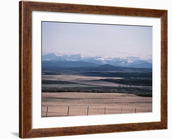 Farm Fields - Rockies, Foothills, Banff, Calgary-null-Framed Photographic Print