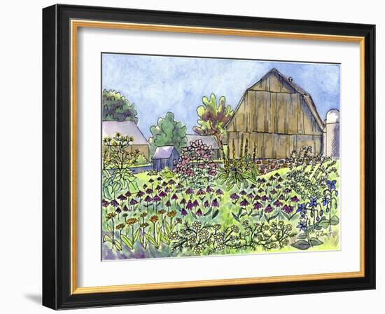 Farm Flowers-Jennifer Zsolt-Framed Giclee Print