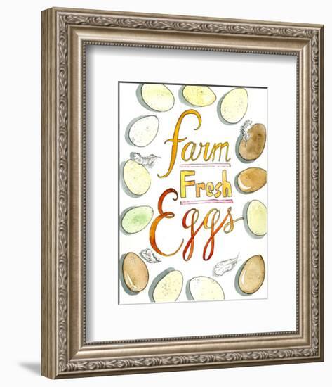 Farm Fresh Eggs-Marcella Kriebel-Framed Art Print