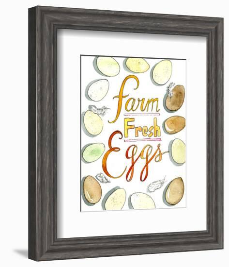 Farm Fresh Eggs-Marcella Kriebel-Framed Art Print