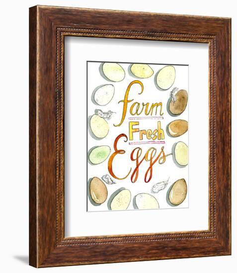 Farm Fresh Eggs-Marcella Kriebel-Framed Art Print