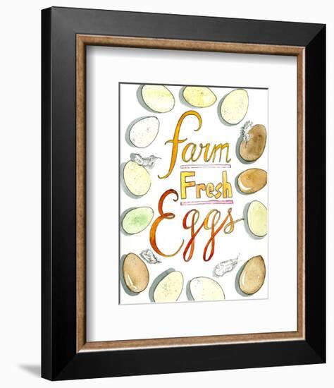 Farm Fresh Eggs-Marcella Kriebel-Framed Art Print