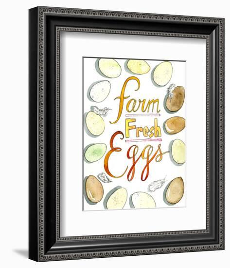 Farm Fresh Eggs-Marcella Kriebel-Framed Art Print