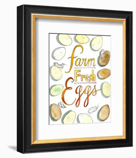 Farm Fresh Eggs-Marcella Kriebel-Framed Art Print