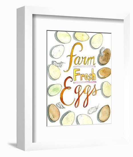 Farm Fresh Eggs-Marcella Kriebel-Framed Art Print