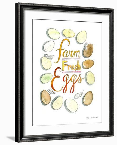 Farm Fresh Eggs-Marcella Kriebel-Framed Art Print