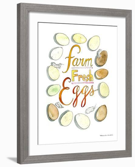 Farm Fresh Eggs-Marcella Kriebel-Framed Art Print