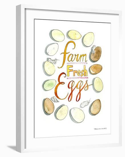 Farm Fresh Eggs-Marcella Kriebel-Framed Art Print