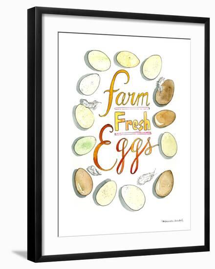 Farm Fresh Eggs-Marcella Kriebel-Framed Art Print