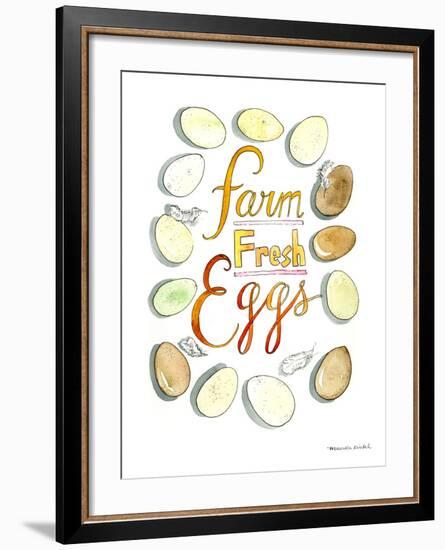 Farm Fresh Eggs-Marcella Kriebel-Framed Art Print