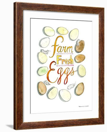 Farm Fresh Eggs-Marcella Kriebel-Framed Art Print