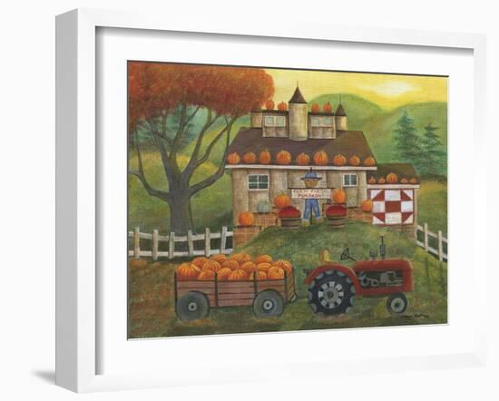 Farm Fresh Pumpkins-Cheryl Bartley-Framed Giclee Print