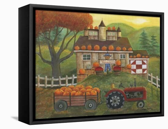 Farm Fresh Pumpkins-Cheryl Bartley-Framed Premier Image Canvas