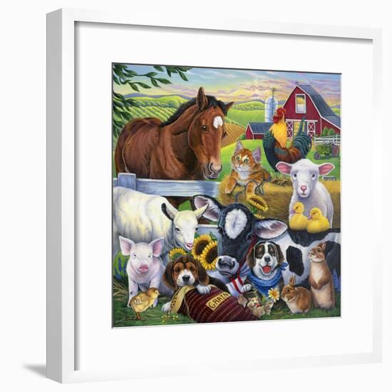 Farm Friends-Jenny Newland-Framed Giclee Print
