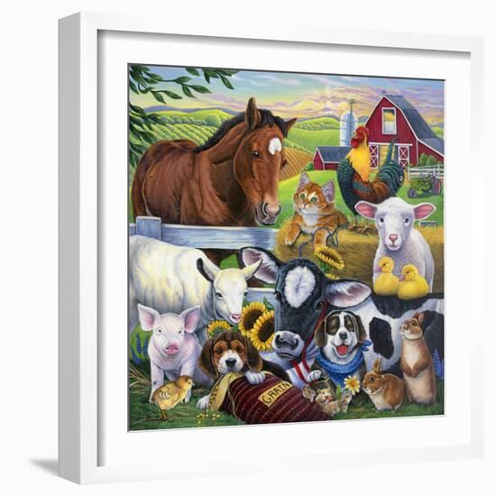 Farm Friends-Jenny Newland-Framed Giclee Print