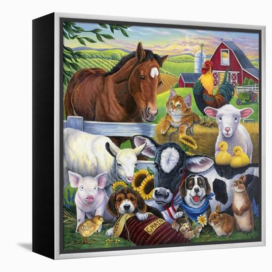 Farm Friends-Jenny Newland-Framed Premier Image Canvas