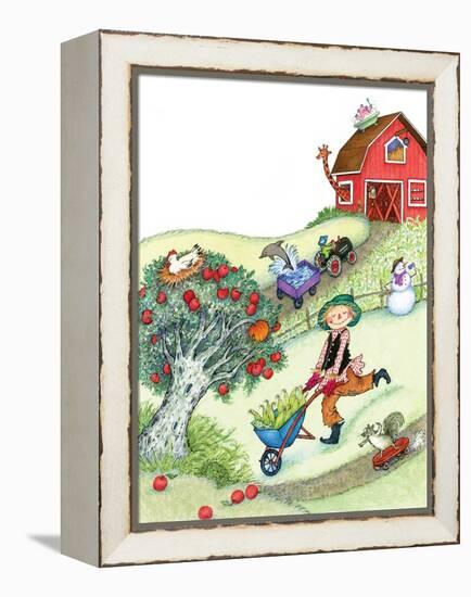 Farm Funnies - Humpty Dumpty-Marsha Winborn-Framed Premier Image Canvas