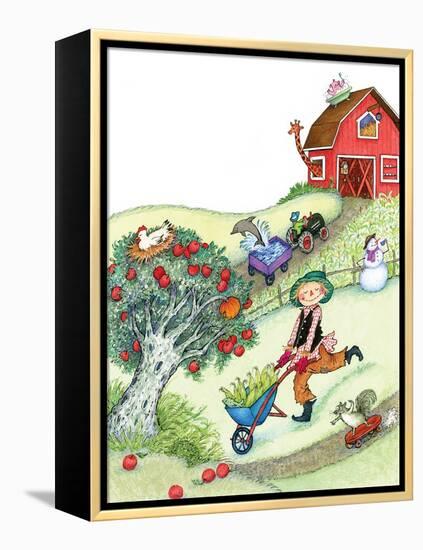 Farm Funnies - Humpty Dumpty-Marsha Winborn-Framed Premier Image Canvas