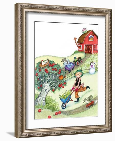 Farm Funnies - Humpty Dumpty-Marsha Winborn-Framed Giclee Print