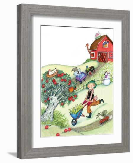 Farm Funnies - Humpty Dumpty-Marsha Winborn-Framed Giclee Print