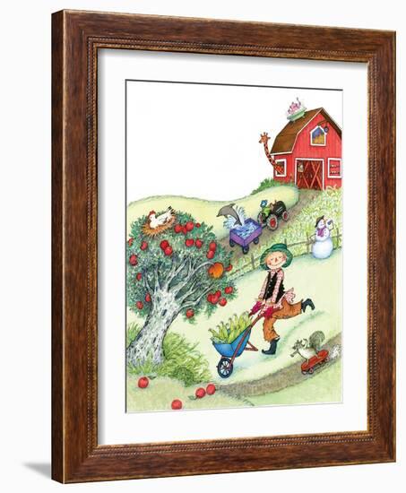 Farm Funnies - Humpty Dumpty-Marsha Winborn-Framed Giclee Print