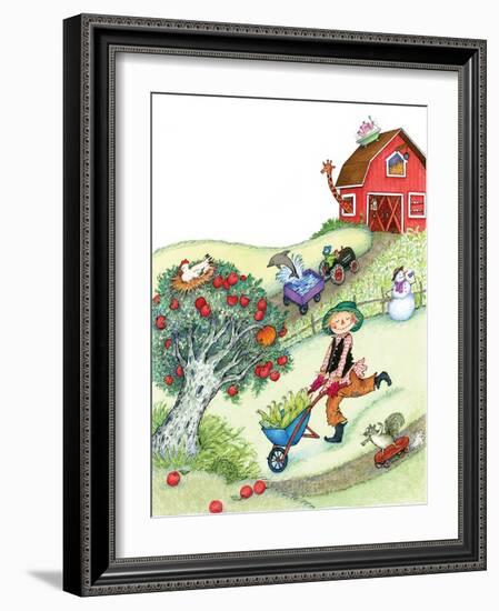 Farm Funnies - Humpty Dumpty-Marsha Winborn-Framed Giclee Print