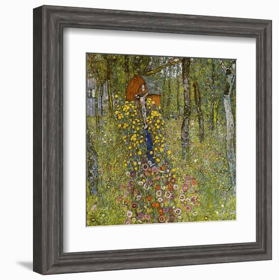 Farm Garden with Crucifix-Gustav Klimt-Framed Giclee Print