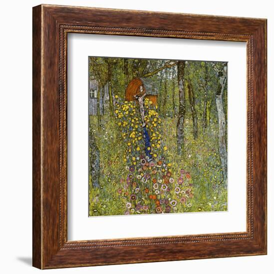 Farm Garden with Crucifix-Gustav Klimt-Framed Giclee Print