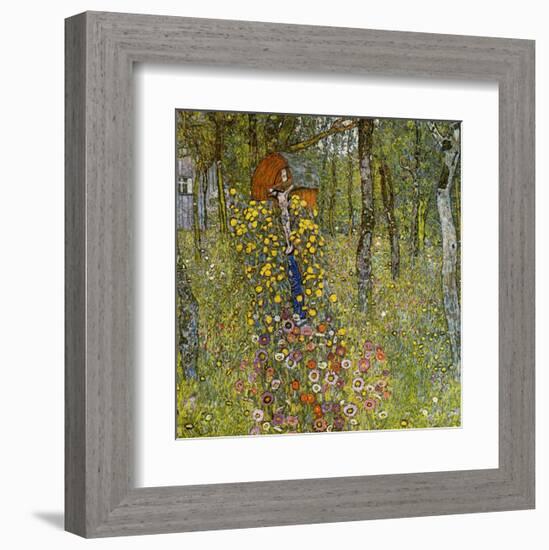 Farm Garden with Crucifix-Gustav Klimt-Framed Giclee Print