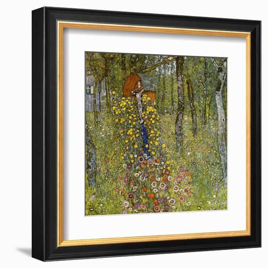 Farm Garden with Crucifix-Gustav Klimt-Framed Giclee Print