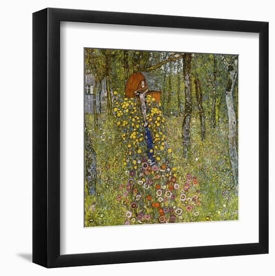 Farm Garden with Crucifix-Gustav Klimt-Framed Giclee Print