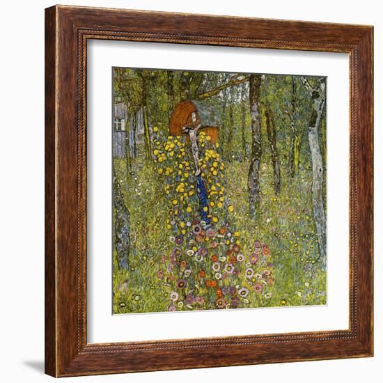 Farm Garden with Crucifix-Gustav Klimt-Framed Giclee Print