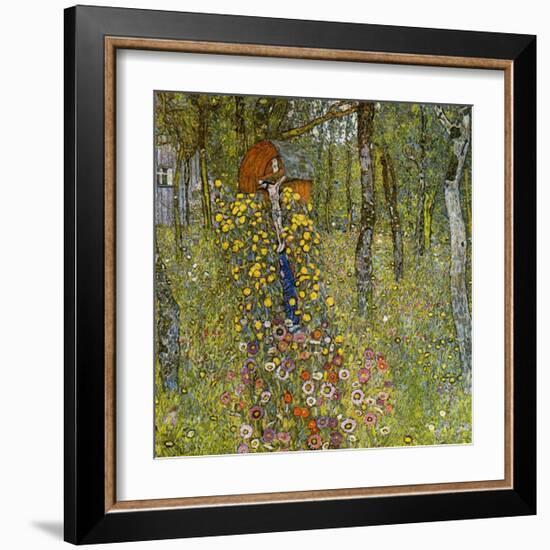 Farm Garden with Crucifix-Gustav Klimt-Framed Giclee Print