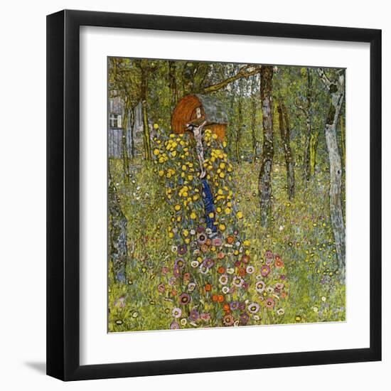 Farm Garden with Crucifix-Gustav Klimt-Framed Giclee Print