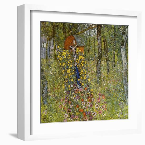 Farm Garden with Crucifix-Gustav Klimt-Framed Giclee Print