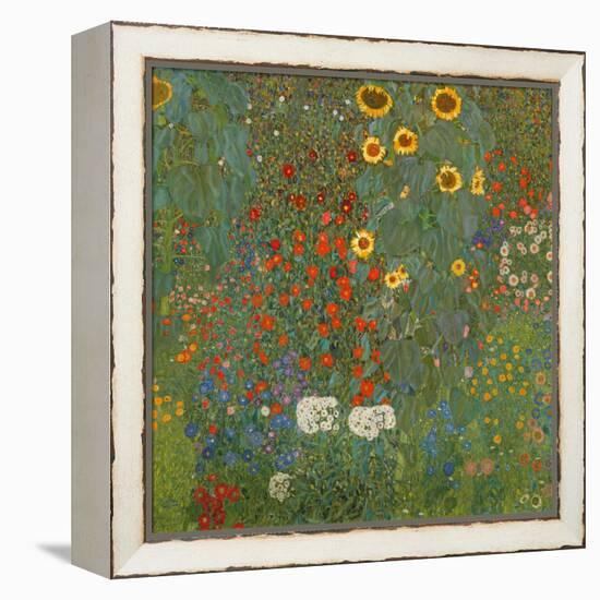 Farm Garden with Sunflowers, 1905-06-Gustav Klimt-Framed Premier Image Canvas