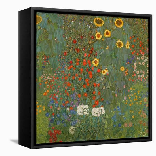 Farm Garden with Sunflowers, 1905-06-Gustav Klimt-Framed Premier Image Canvas