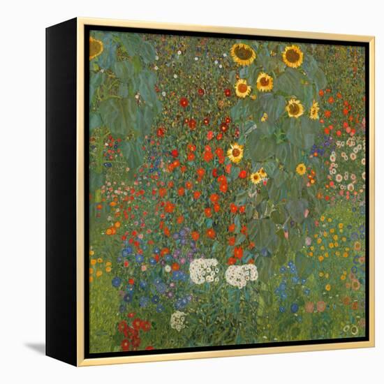 Farm Garden with Sunflowers, 1905-06-Gustav Klimt-Framed Premier Image Canvas