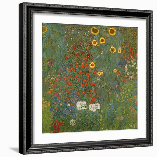 Farm Garden with Sunflowers, 1905-06-Gustav Klimt-Framed Giclee Print