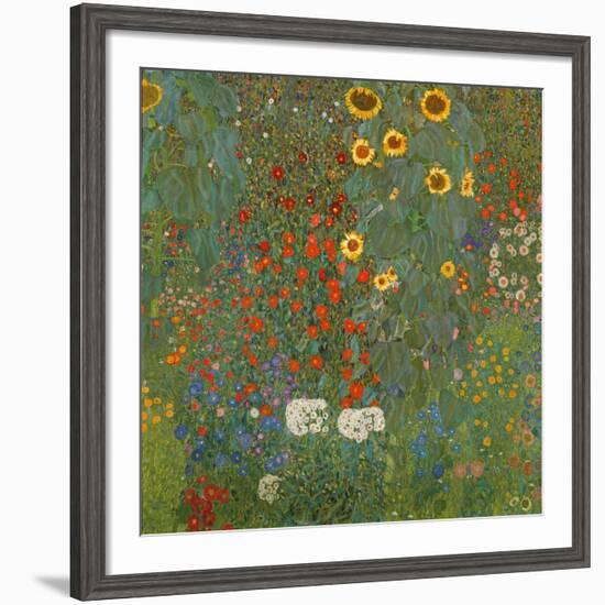 Farm Garden with Sunflowers, 1905-06-Gustav Klimt-Framed Giclee Print